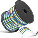 LIMICAR 100FT 5-Way Trailer Wiring Harness Kit, 18 Gauge Bonded Wire for Boat Trailer, RV & Camper  Color-Coded, Electric Brake Compatible (Green, Yellow, Brown, Blue, White)