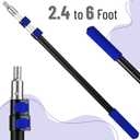 Bates- Telescopic Extension Pole, 6 Ft, Aluminum Alloy, Sturdy Multi-Purpose Extension Pole with Flip-Lock Design for Painting, Dusting and Cleaning