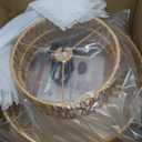 Arturesthome Coastal Woven Pendant Light Fixture 1 Light Adjustable Rattan Pendant Lighting for Kitchen Island Sink Dining Room D 15.7"*9.8"