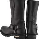 Milwaukee Leather Men’s Classic Harness Motorcycle Rider Boots (Black, L)