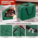 2 Pack Christmas Storage Bag  9 FT Upright Christmas Tree Bag and Christmas Ornament Storage bag  Christmas Tree Stand Cover with Drawstring, Zipper and Adjustable Straps (green, 9ft)