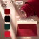 Peryiter 4 Packs Self Adhesive Flock Backing Paper Liner Self-Adhesive Fabric Sheets for Jewelry Drawer DIY Craft Festival Decorations, 17.7" x 117" (Red, Dark Red, Black, Green)