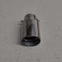 Stainless Steel Car Exhaust Tip, 2.5" Inlet 3.4" Outlet Chrome Tail Throat Pipe Exhaust Muffler Pipe Tip Fit 1.5"- 2.25" Diameter Pipes, Exhaust Tailpipe Car Modification Accessory (Straight)