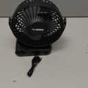 Clip on Fan 65 Hours Portable Desk Fan Rechargeable with LED Lights & Hooks 12000 Capacity Battery Operated Fan with Clips Small Desk Fan Mini Fans for Tents Travel Outdoor Camping Golf Cart, Black