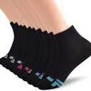 FILA Women's Ankle Quarter Socks(10 Pack), Black, One Size
