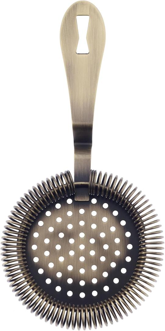 Barfly Deluxe Antique Hawthorne Spring Strainer, Antique Gold