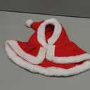 AOFITEE Dog Christmas Cloak - Christmas Dog Costume, Funny Red Pet Santa Cloak with Hat for Small Dogs, Soft Fleece Xmas Cape Holiday Party Outfit for Cats & Puppy, Medium Dogs