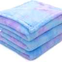 MUGD Soft Blankets Fleece Soft Fuzzy Throw Blanket Kids Warm Throw Blanket for Bed, 40"x50"/ 100x130cm, Blue Purple
