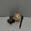 Cat Solar Light Ornaments Garden Decor Outdoor Lawn Decorations Cute Animal Stake Patio Yard Statue Waterproof Tabby Gifts for Lovers (Kitty figure)