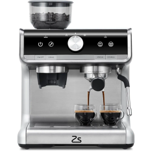Espresso Machine with Grinder, 20 Bar Automatic Espresso Coffee Maker with Milk Frother for Home Barista, Professional Coffee Machine for Cappuccinos or Lattes, Gift for Dad Mom Coffee Lover