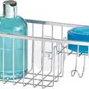 Gia Polished Stainless Steel Bathroom Suction Combo Organizer Basket