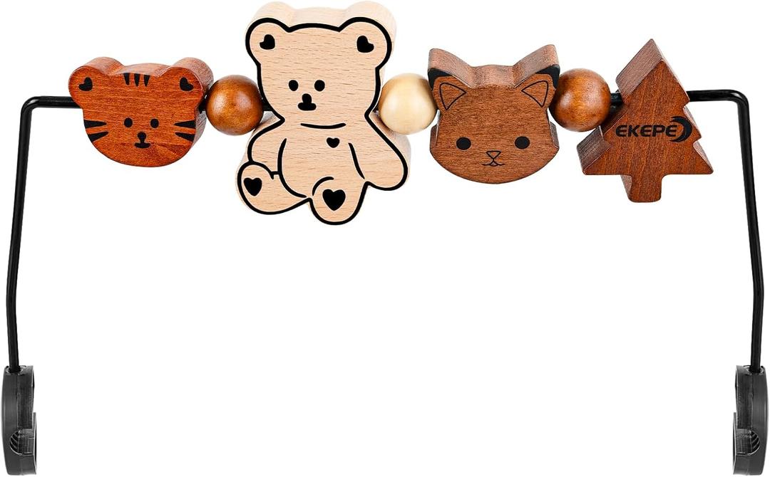 Bouncer Toy Bar Compatible with Baby Bjorn Bouncer, Wooden Arch Toy Bar Attachment for Baby - Sensory Development & Play Accessories for Newborn and Infant 3-36 Months - Forest