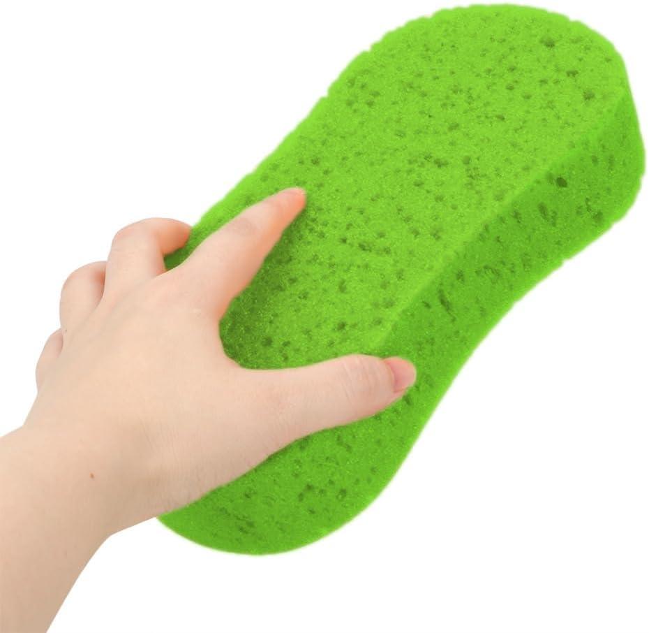 Large Soft Touch Coral Sponges, 5packNon-Scratch, High Foam, for Ultimate Washing Car, Bike, Boat or Household Cleaning Needs (Green)
