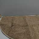 BEQHAUSE Dirt Trapper Door Mat 17" x 30" Half Circle Non Slip Washable Doormats Entrance Rugs Absorbent Welcome Low Profile Floor Mats for Front Back Door and Entryway, Taupe