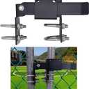 Chain Link Fence Double Gate Latch for 1-3/8" Gate Frame Chain Link Fence Gate Latch Residential Strong Arm Double Gate Latch for Metal Gate,The Minimum Distance Between Two Doors is 2 "