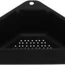 BESTonZON Triangle Sink Basket, Stainless Steel Colander Kitchen Sink Triangle Sink Holder, Triangular Drain Shelf Triangle Corner Strainer Strainer Filter Stainless Stainless Steel Sink (Black)