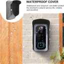 Hemoton Waterproof Doorbell Cover with Sun Glare Shield 6.69X4.13X3.14 Inch Weather Resistant Plastic Protector for Control and Fingerprint Machines