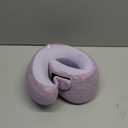 Kids Neck Pillow, Kids Travel Pillow with Eye Mask, Foldable Memory Cotton Neck Pillow for Travel, Driving, Flying (Smoke Purple)