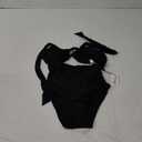 Tempt Me Women Sexy Cutout One Piece Swimsuits Tummy Control High Waisted Halter Front Tie Knot Bathing Suit  (Small, Black)