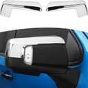 for Silverado Side Mirror Cover Cap Trim Chrome Fit for Chevy Silverado/GMC Sierra 2019-2025 Chrome Exterior Accessories 2pcs