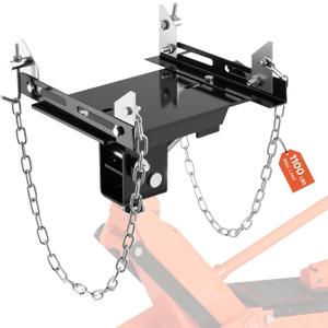 VEVOR Transmission Jack Adapter, 1100 lbs Load Capacity Automotive Transmission Lift Adapter, Heavy-Duty Steel, for Floor Jack with 1-1/5 in Detachable Saddle Shaft, for Garage, Repair Shop