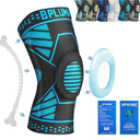 Bpluma Knee Brace for Men and Women, Compression Sleeve for Torn Meniscus, Arthritis, Joint PainSupport for Working Out, Running, Weight LiftingFitness (X-Large, beige-white)