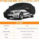 NEVERLAND Sedan Car Cover Waterproof Heavy Duty All Weather Protection Snow Anti-UV Windproof Outdoor Full Car Cover Fit for Automobiles BMW/Mercedes-Benz/Hondafor Car Size:183''L x 70''W x 59''H