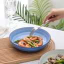 Selamica Porcelain 26 Ounce Salad Pasta Bowls, 8 inch Wide and Shallow Serving bowls, Microwave & Dishwasher Safe, Sturdy & Stackable, Set of 6, Gradient Color