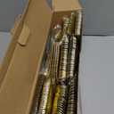 N9R 300PCS Gold Plastic Silverware, Heavy Duty Gold Plastic Cutlery Set Disposable Flatware Dinnerware, 100 Forks, 100 Spoons, 100 Knives, Perfect for Party, Wedding and Daily Use