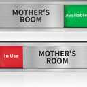 Mother's Room Door Signs, Do Not Disturb,Breastfeeding Door Sign, In Use/Available Slider Sign for Lactation Room, Privacy Vacant Occupied Nursing SignsBrushed Silver