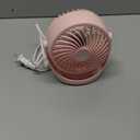 Gaiatop Desk Fan, 5-Inch Portable Electric Table Desktop Air Circulator Fans, Small but Powerful with 3 Speed 360 Adjustable Tilt for Cooling Home Dorm Office Bedroom Bathroom Kitchen, Pink