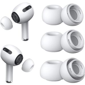 [3 Pairs] Replacement Ear Tips for Airpods Pro and Airpods Pro 2nd Generation with Noise Reduction Hole, Silicone Ear Tips for Airpods Pro with Portable Storage Box and Fit in The Charging Case(S/M/L)