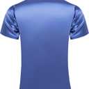 DiBanGu Mens Dress Shirts,Casual Solid Short Sleeve Shirt Regular Fit Summer Button Down Shirts with Pocket (XX-Large, Steel Blue)