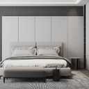 CAX Grey Textured Contact Paper Peel and Stick Wallpaper for Bedroom