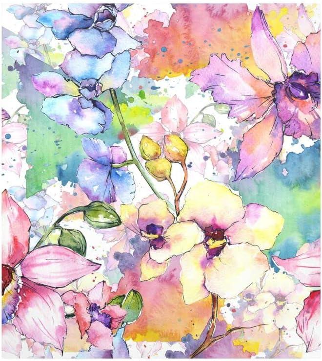 Watercolor Wildflower Dishwasher Magnet Cover Panel Decal Colorful Spring Refrigerator Floral Magnetic Cover Fridge Appliance Magnet Decal Sheet Reusable Magnetic Dishwasher Covers 26 X 23 Inch