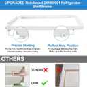 Upgraded 241969501 Shelf Frame without Glass Refrigerator Compatible with Frigidaire Shelf Replacement Parts Frigidaire Gallery Shelf Replacement LFSS2612TF0 FGHS2631PF4A FFSS2615TS0 Drawer Shelves