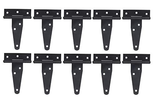 FGen 10pcs 3-inch Galvanized T-Shaped & Triangular Hinge Door