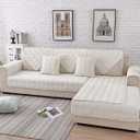 vctops Diamond Plush Sofa Couch Cover Soft Velvet Sectional Couch Covers Non-Slip Sofa Slipcover for Dogs Cats Pet Love Seat Recliner Leather L Shaped, Armrest Backrest Cover (Cream,28"x28")