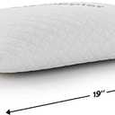Small Shredded Memory Foam Pillow for Travel and Camping - Compressible Medium Firm Bed Pillow, Contoured Support, Breathable Cover, Machine Washable, Ideal Backpacking, Airplane and Car (White)