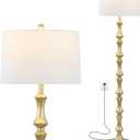 Jonathan Y JYL4031A Jaxon 62.5" Metal LED Floor Lamp, Traditional, Transitional, Contemporary, Foot-Step Switch, Office, Living Room, Family Room, Dining Room, Bedroom, Hallway, Foyer, Gold