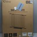 Cideny 34" Extra Tall Baby Gate for Stairs, Auto Close Stroller Friendly Dog Gate Indoor for Doorways, Pressure Mounted 29"-40" Wide Baby Gate, Easy Walk Through Gate for Children & Pets, White