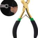 Innovative Keratin Bond Cutter Used to cut the bonds of Keratin Hair Extensions - Must Have Multipurpose Hair Extension Tools in Soft Rexene Pouch (Gold)