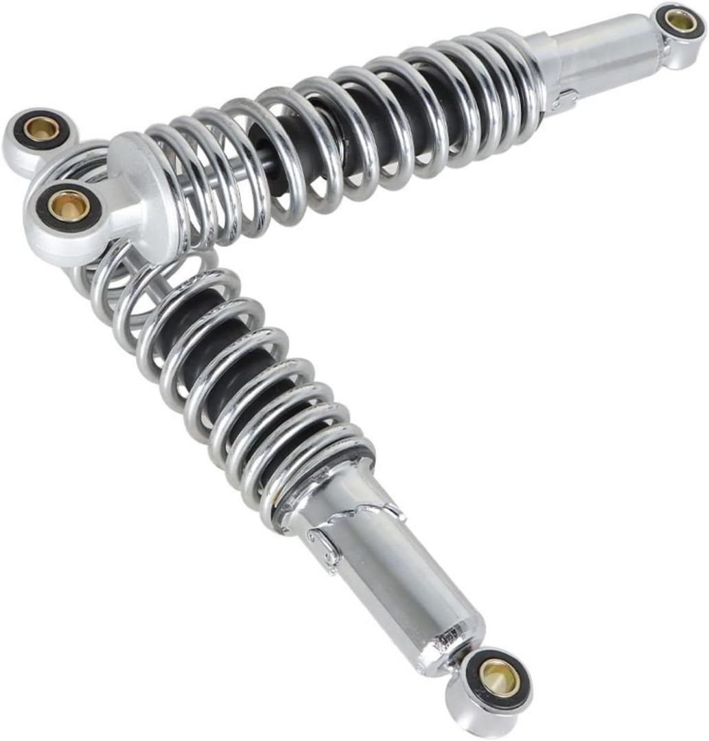 Motorcycle 1 Pair Universal 320mm 12.5 Rear Shock Absorbers Replacement for Suzuki Yamaha Honda XL 883 1200 ATV Go Kart Quad Dirt Sport Bikes (Chrome)