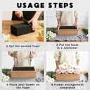 Prashent 6 Pcs Black Floral Foam Blocks for Artificial & Dried Flowers, Reusable & Water Resistant, Easy to Cut and Shape, Ideal for Home, Wedding, Events & DIY Crafts, 7.8 L x 3.5 W x 2.4 H
