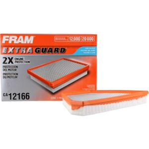 FRAM Extra Guard CA12166 Replacement Engine Air Filter for Select Cadillac, Chevrolet and GMC Models, Provides Up to 12 Months or 12,000 Miles Filter Protection (One Size)