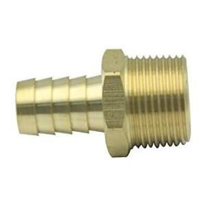 LTWFITTING No Lead Brass Barbed Fitting Coupler/Connector 5/8" Hose Barb x 3/4" Male NPT Fuel Gas Water (Pack of 5)