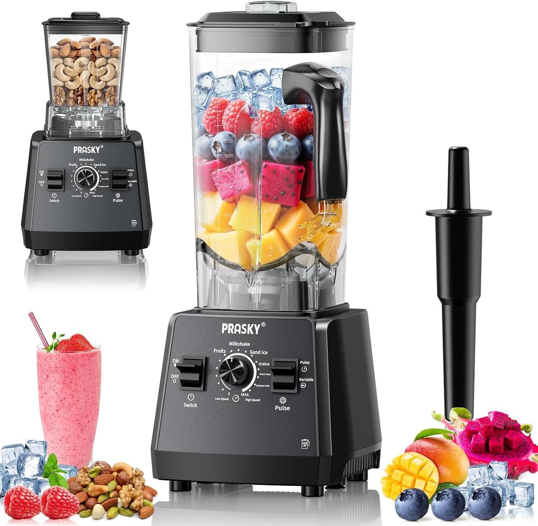 Kitchen Blender, 101oz Smoothie Blender Large Capacity, 2400W Smoothies Blenders, Juice&Grinder Jar Combo, BPA-Free, 25000 RPM Professional Blenders, Ice Crushing, Frozen Fruit (Gray, 3L)
