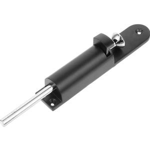 Housoutil Spring Loaded Drop Rod Zinc Alloy Gate Latch with Floor Mount 6.3 Inch Sliding Pin Lock for Double Wood Metal Doors