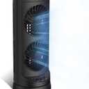 Personal Tower Fan for Bedroom, Portable Desk Table Fan3 Speeds Cooling Standing Fan with 12H Timer, 60 & 110 Oscillating Floor Tower Fans That Blows Cold Air for Bedroom Office,Dark Grey