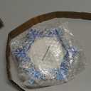 LARAINE 3.5 inch 2025 Picture Photo Frame Snowflake Metal High Definition Glass Display Pictures for Tabletop Christmas Home Decorative Holiday Gift Snowflake (Blue)